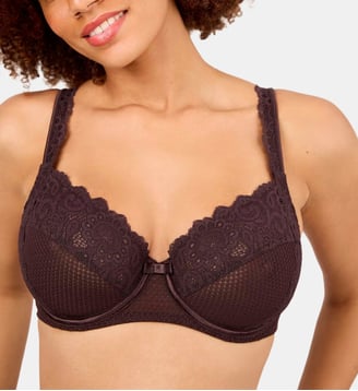 Soutien-gorge avec armatures grande taille Gaby marron - Maison Lejaby - Cola