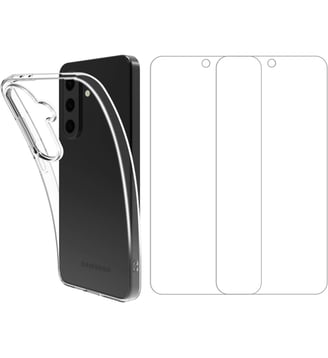 Pack Samsung A36 A56  coque + verre trempé - Essentiel B - Transparent
