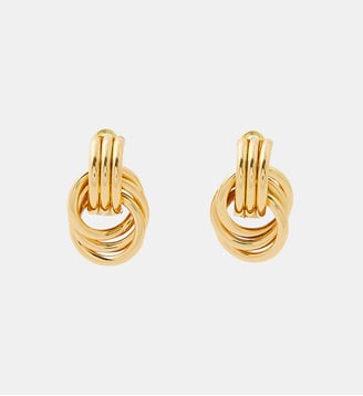 Boucles d'oreilles dorées anneaux entrelacés - Balaboosté - Doré