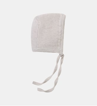Béguin de naissance en laine et coton - Cyrillus - Beige chiné