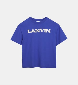 Tee-shirt manches courtes - Lanvin Kids - Bleu électrique