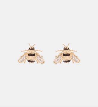 Boucles d'oreilles tiges abeilles - Les Néréides - Jaune