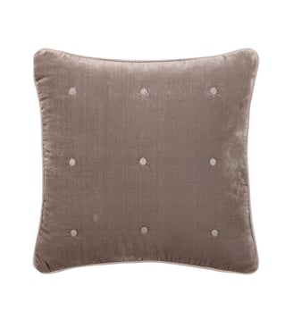 Housse de coussin en soie - Yves Delorme - Gris