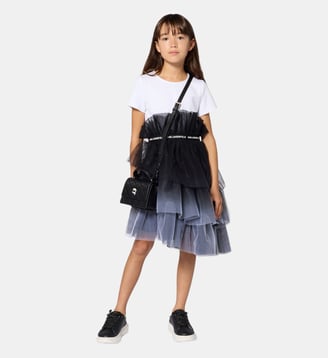 Robe de cérémonie - Karl Lagerfeld Kids - Blanc et noir