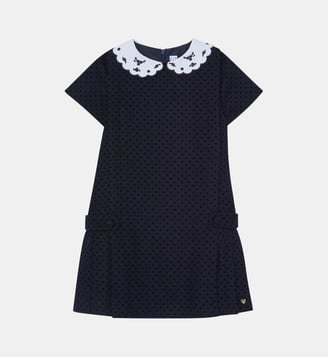 Robe -  laine col claudine festonné - Tartine Et Chocolat - Marine