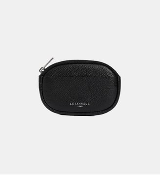 Porte monnaie zippé Lucien en cuir grainé - Le Tanneur - Noir