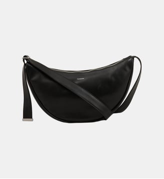 Petit sac hobo en cuir - Sandro - Noir