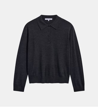 Polo en laine mérinos - REBECA - Gerard Darel - Anthracite