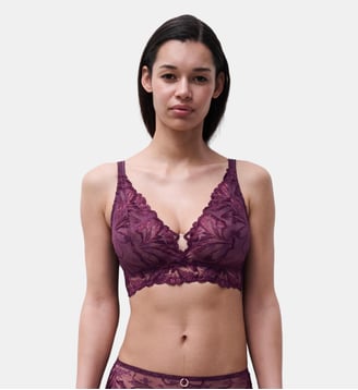 Soutien-gorge sans armature avec dentelle de Leavers Chantelle