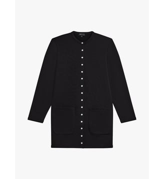 cardigan Tanger en molleton de coton - Agnès b. - Noir