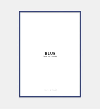 Cadre en bois bleu en acrylique - Poster & Frame - Bleu