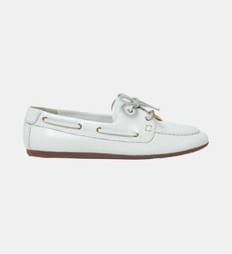Mocassin bateau en cuir - Maje - Blanc