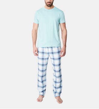Pantalon en flanelle de coton - Carreaux Yale - Arthur - Blanc