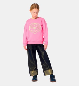 Sweat à manches longues - Kenzo Kids - Rose tendre