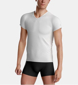 T-shirt col V en coton - Eden Park - Blanc