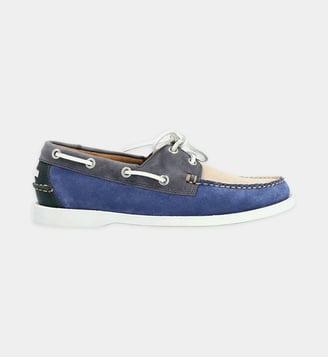 Chaussures bateaux newport - cuir velours - Fairmount - Bleu