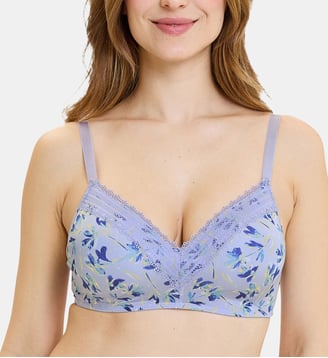 Brassière Agathe Fantaisie - Sans Complexe - Fleurs mauves