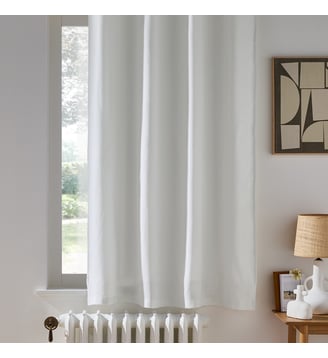 Rideau radiateur occultant lin lavé Onega - La Redoute Interieurs - Blanc
