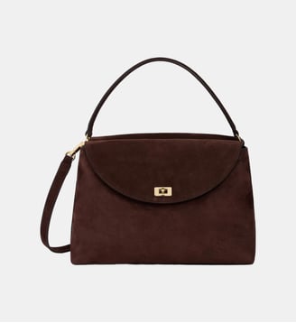 Sac en cuir et suède LE GRAND BAZAAR - Sandro - Marron