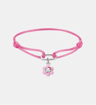 Hello Kitty Bracelet textile rose avec charm - Thomas Sabo - Argent