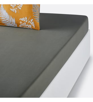 Drap housse percale de coton - La Redoute Interieurs - Kaki