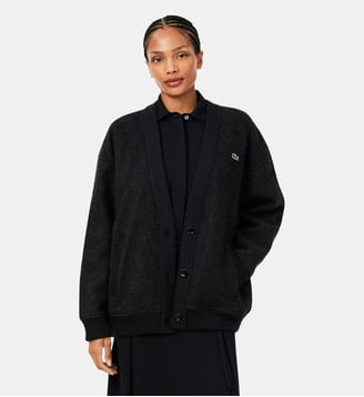Cardigan maille bouillie oversize Lacoste