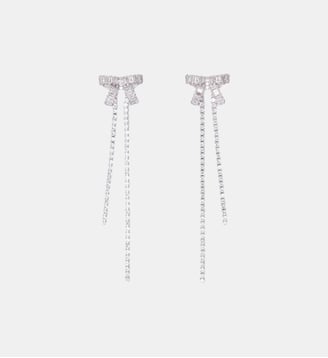Boucles d'oreilles nœud à strass - Maje - Crystal