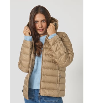 Doudoune légère à capuche Albane - Jott - Beige fumé