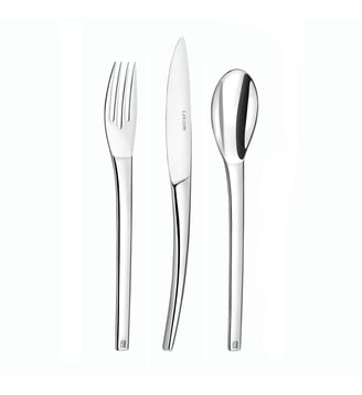 Couverts entrée, fromage, dessert pour 6 personne en acier inoxydable Couzon