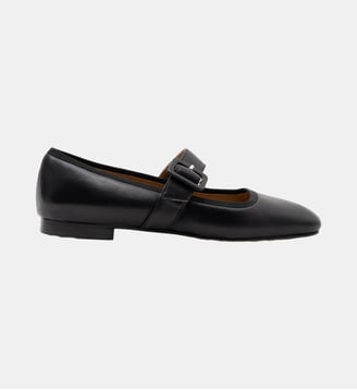 Moki - Ballerines En Cuir Nappa Noir - Sacchetto - Parallèle - Noir