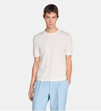 T-shirt en tricot - Sandro - Écru