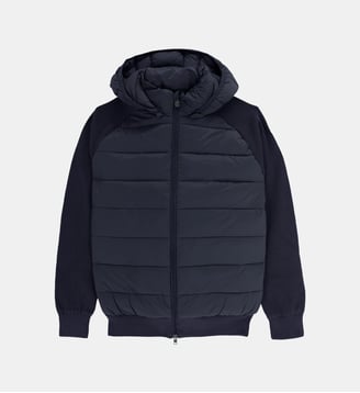 Parka Gaspard à capuche et devant matelassé - Serge Blanco - Bleu foncé