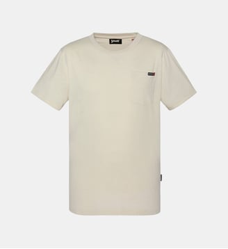 T-shirt effet flammé - Schott - Blanc cassé