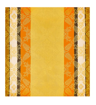 Serviette de table Mumbai 100% coton - Le Jacquard Francais - Jaune safran