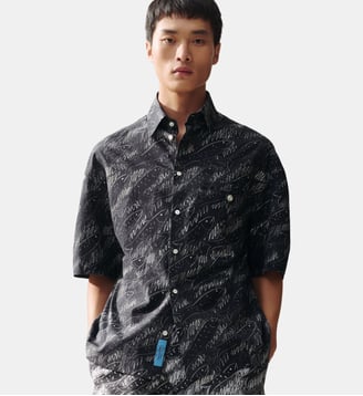 La Chemise Rio - Jacquemus - Print allover fish black