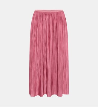 Jupe midi satinée plissée - JOCELYNE - Gerard Darel - Bois de rose