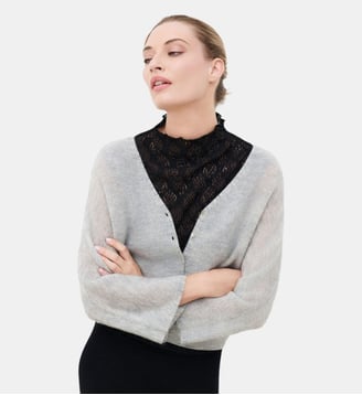 Pull mpearl - Motif uni - Caroll - Gris
