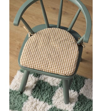 Galette de chaise enfant - Cyrillus - Vichy caramel