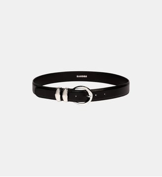 Ceinture en cuir lisse - Sandro - Noir