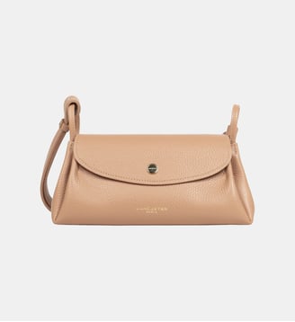 Sac trotteur Accordéon Double en cuir - Lancaster - Marron clair