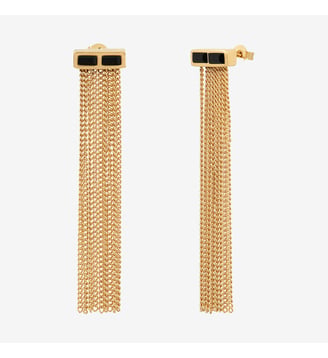 Boucles d'oreilles dorées émeraude - vertu Caroline Najman
