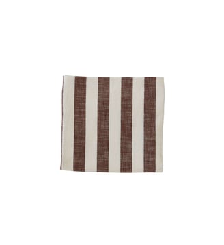 Nappe rayée en coton à rayures - OYOY - Marron