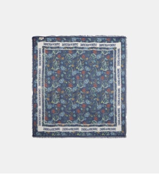 Foulard avec illustration - Zadig&Voltaire Kids - Medieval blue