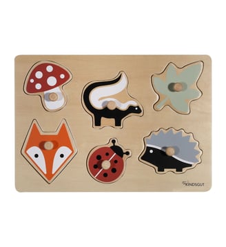 Plug-in puzzle en bois Forêt - Kindsgut - Multicolore