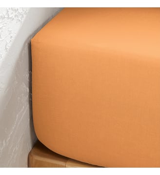Drap housse uni coton, bonnet 32cm La Redoute Interieurs