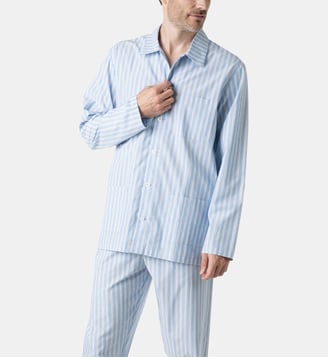 Pyjama long POPELINE - Eminence - Bleu