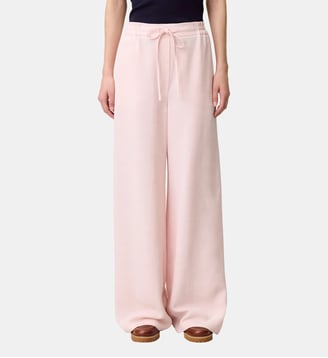 Pantalon large ficelle - Claudie Pierlot - Rose pâle