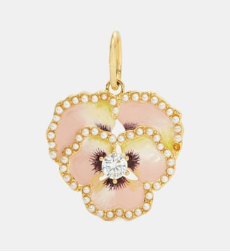 Pendentif fleur de pensée rose, Apaisement et Délicatesse - Les Néréides - Multicolore