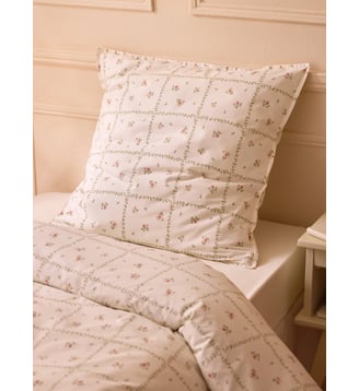 Taie d'oreiller percale de coton "Léopoldine" - Cyrillus - Imprimé multico
