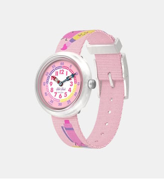 Montre Classroom creations Rose, Blanc FBNP247 - Flik Flak - Blanc
